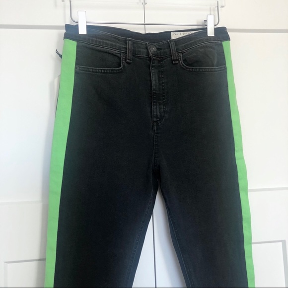 ❌SOLD❌Rag & Bone Mazie Neon Striped Skinny Jeans - Picture 3 of 8